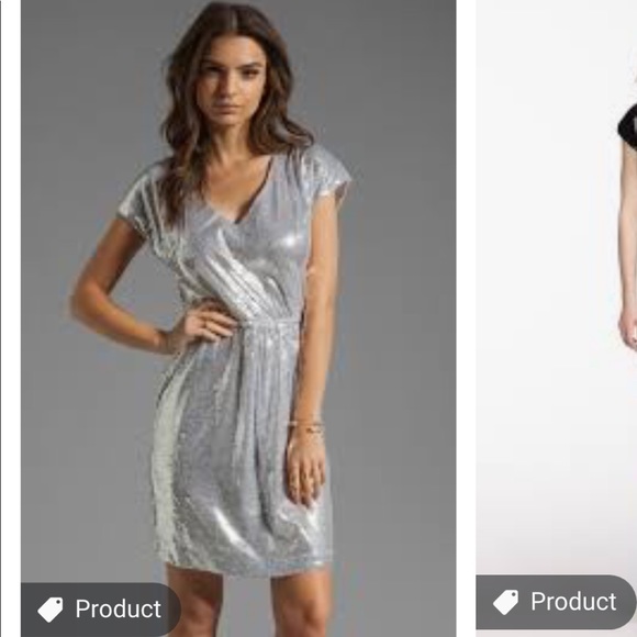 BB Dakota Dresses & Skirts - ❤️FINAL❤️BB Dakota | Luca silver sequin sheath min